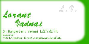 lorant vadnai business card